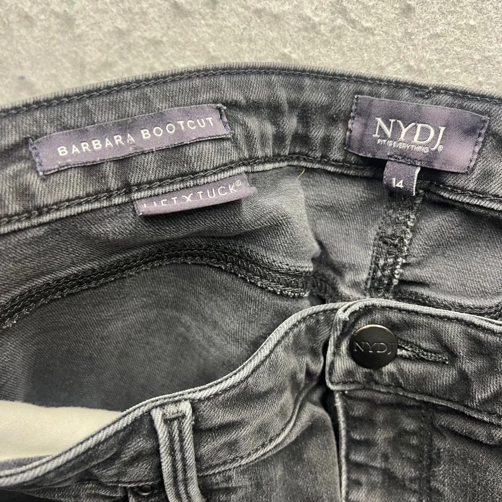 NYDJ Barbara Bootcut Jeans Womens 14 Grey Lift Tuck Stretch Denim Pants 1772